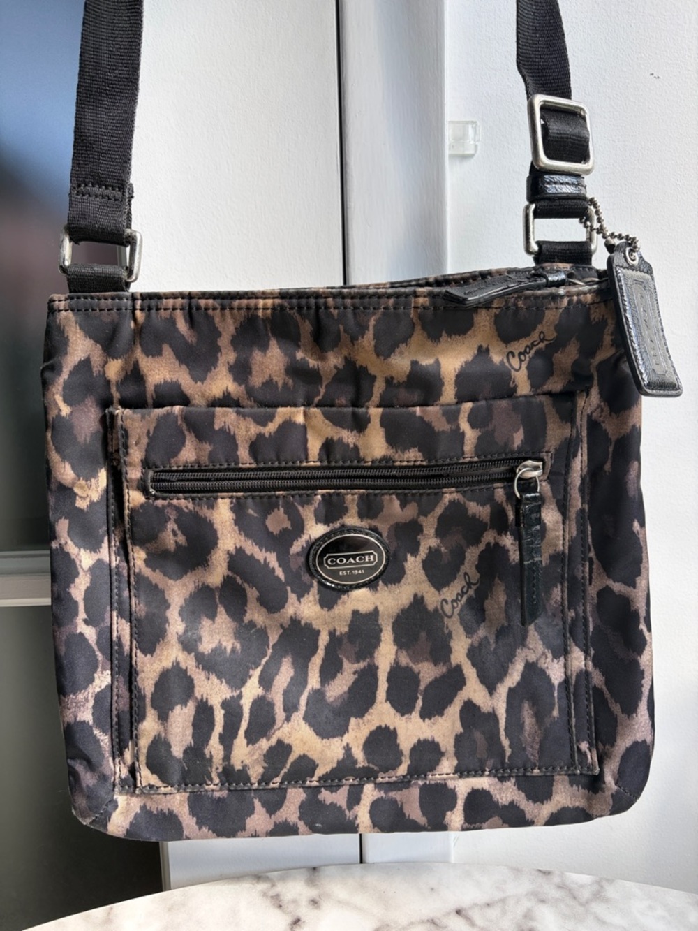 Coach Leopard-Print Crossbody Bag - Brown & Black